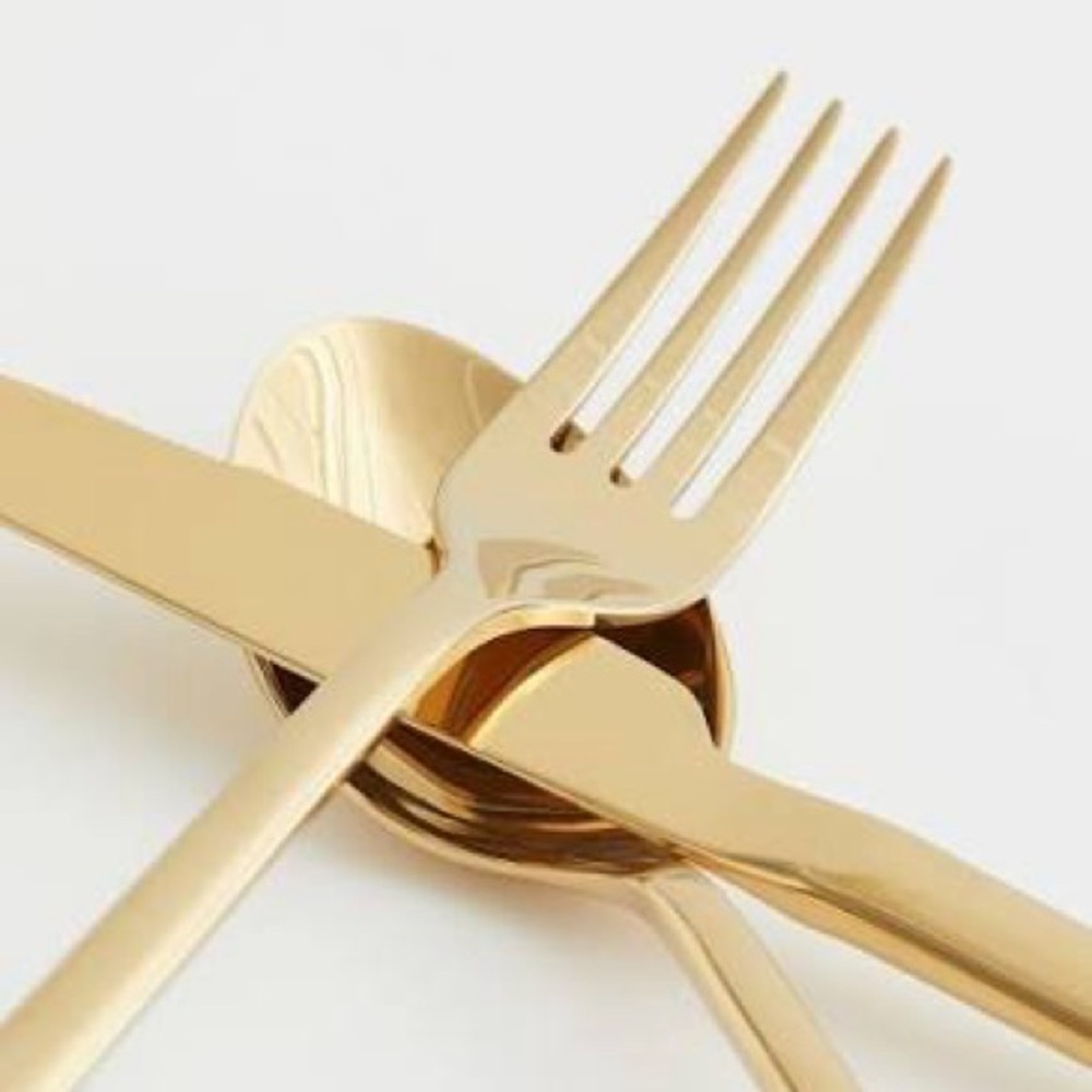 H&M Elegant Gold Fork Set NEW